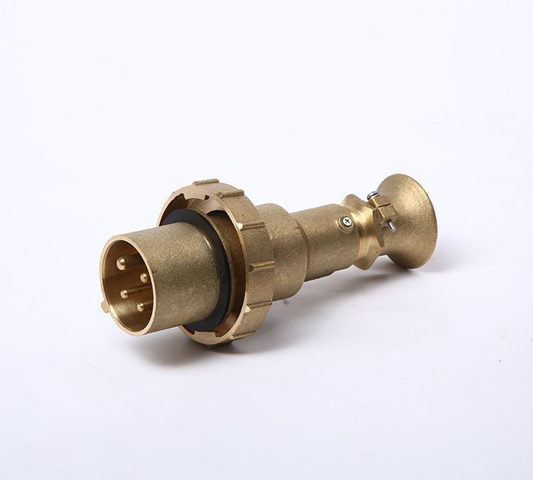 Marine Brass High -Current Water-Tight Plug Socket With Switch